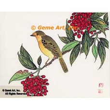 Bird & Flower  - #OOR10  -  PRINT