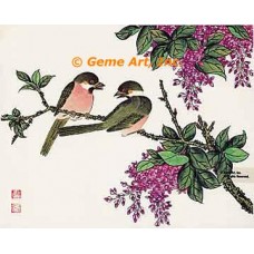 Birds & Flowers  - #OOR11  -  PRINT