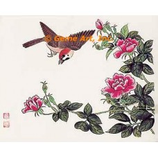 Birds & Flowers  - #OOR12  -  PRINT