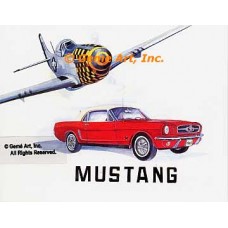 P-51 Mustang (Aircraft), 1964 1/2-65 Mustang Convertible Coupe  - #MOR304  -  PRINT
