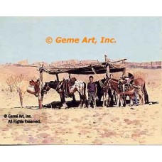 Saddled Horses  - MOR410  -  PRINT
