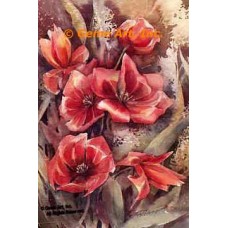 Red Flowers  - #ROR608  -  PRINT