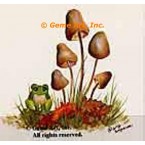 Frog & Mushrooms  - #SOR60  -  PRINT