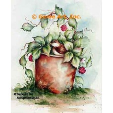 Raspberries & Bird  - #SOR104  -  PRINT