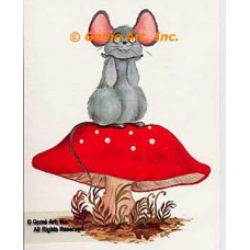 Mouse On Mushroom  - #SOR33  -  PRINT