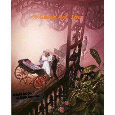 Balcony View of Carriage  - #IOR230  -  PRINT