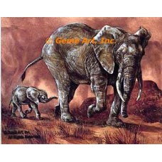 Elephants  - #ZOR706  -  PRINT