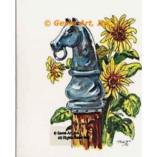 Horse Head Hitching Post  - #TOR820  -  PRINT