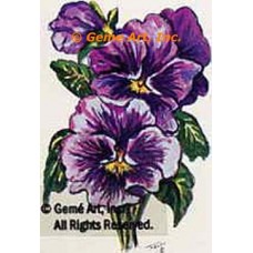 Purple Pansies  - #TOR131  -  PRINT
