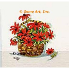 Flowers In A Basket  - #TOR36  -  PRINT