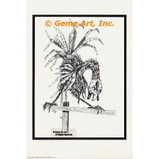 Rooster On Fence  - #TOR371  -  PRINT