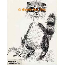 Raccoon & Rooster  - #TOR373  -  PRINT
