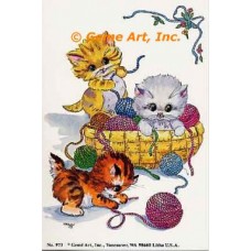 Kittens Playing  - #TOR973  -  PRINT