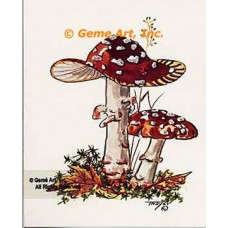 Autumn Mushrooms  - #TOR232  -  PRINT