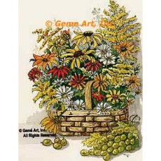 Flowers In A Basket  - #TOR859  -  PRINT