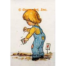 Gardening  - #TORG204  -  PARCHMENT PRINT
