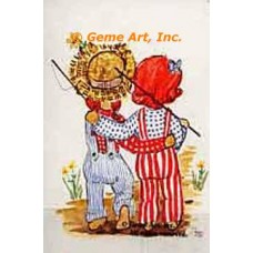 Fishing Friends  - #TORG209  -  PARCHMENT PRINT