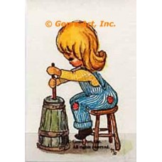 Butter Churn  - #TORG217  -  PARCHMENT PRINT