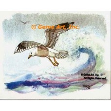 Seagulls & Wave  - #TORT289  -  PRINT