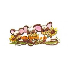 Mice With Flowers  - #TOR3507  -  PRINT