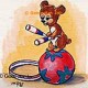 Circus Bear  - #TOR5050  -  PRINT