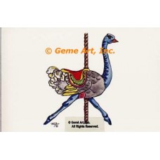 Carrousel Ostrich  - #TOR5098  -  PRINT