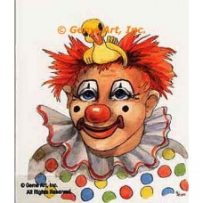 Clown & Duck  - #TOR5218  -  PRINT