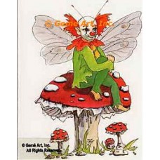 Fairy Resting On Toadstool  - #TOR5225  -  PRINT