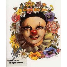 Flower Garland Clown  - TOR5229  -  PRINT