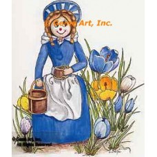 Tulip Girl  - #TOR5246  -  PRINT