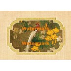 Bird on Yellow Flower Branch  - #XBCH138  -  PRINT