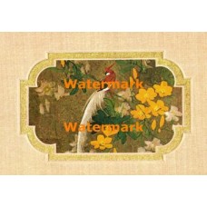 Bird on Yellow Flower Branch  - XBCH138  -  PRINT
