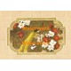 Bird on Red & White Flower Branch  - XBCH139  -  PRINT