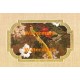 Bird on Red & White Flower Branch  - XBCH140  -  PRINT
