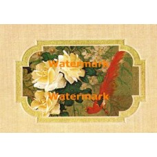 Bird on Red & White Flower Branch  - XBCH141  -  PRINT