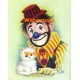 Clown & Cat  - XBCO-139  -  PRINT