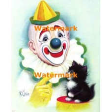 Clown & Cat  - XBCO-140  -  PRINT