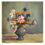 Cosmos and Bachelor Buttons  - XBFL4  -  PRINT