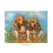 Cocker Spaniels  - XKFL88  -  PRINT