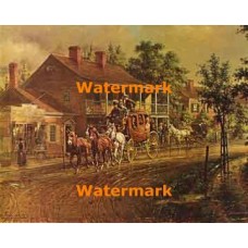 Coach Coming Around The Bend  - XBMC157  -  PRINT