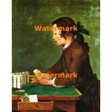 Boy Playing Cards  - XBMC44  -  PRINT