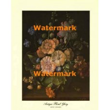 Antique Floral Glory  - XKFL1156  -  PRINT