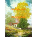 Hillside House  - #XRA1064  -  PRINT