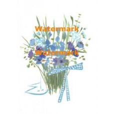Blue Bouquet  - #XRA1503  -  PRINT