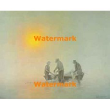 Misty Ocean Fishing  - #XD10669  -  PRINT