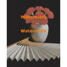 Fan and Carnations  - XKH1524  -  PRINT