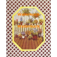 Greenhouse Flowers  - XK1620DM-22  -  EMBOSSED PRINT WITH CUT "OPEN LATTICE-WORK MAT"