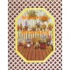 Greenhouse Flowers  - XK1620DM-22  -  EMBOSSED PRINT WITH CUT "OPEN LATTICE-WORK MAT"