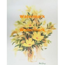Yellow Floral Array  - #XKH4647  -  PRINT
