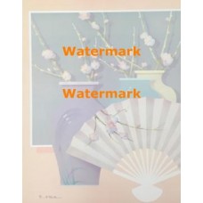 Flower with Fan  - XKH5525  -  PRINT